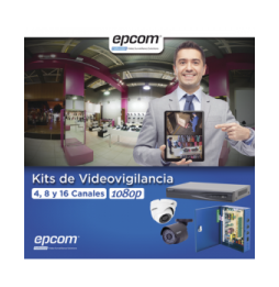 EPCOM KEVTX8T8B8EW KIT TurboHD 1080p / DVR 16 Canales / 8 Ca