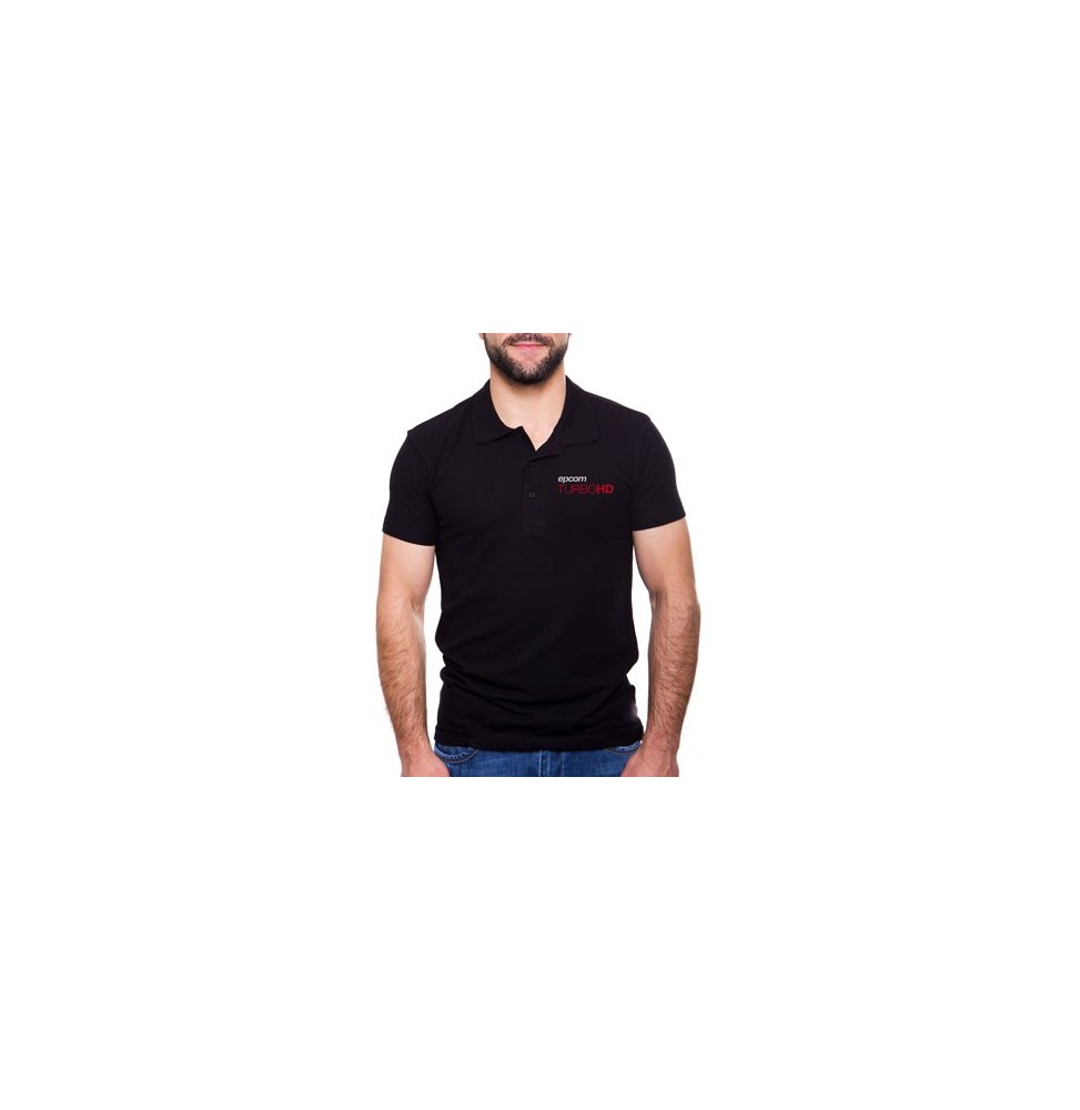 EPCOM PLATHDBL Playera Tipo Polo Color Negro epcom TURBOHD