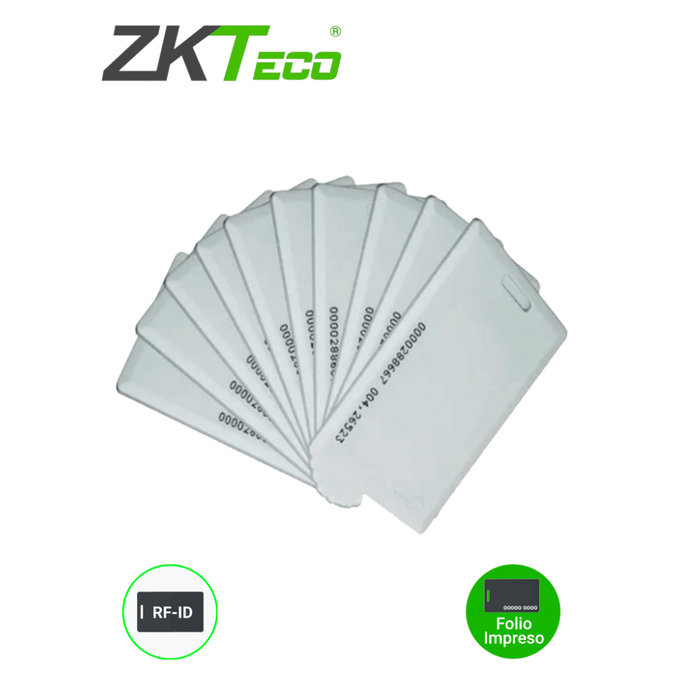 ZKTECO EM4200 ZKTECO IDCARDKR2K - Tarjeta compatible con lectores RFID con frecu