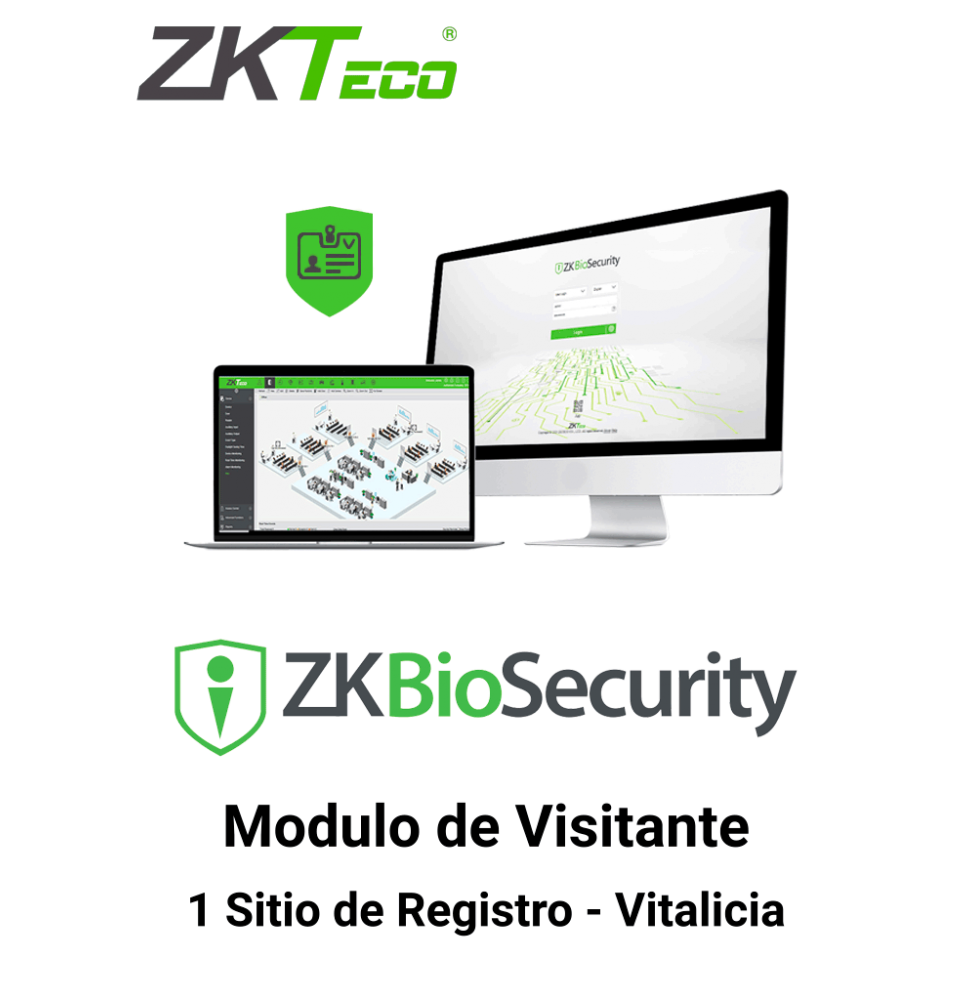 ZKTECO ZKBSVISP1 Licencia para ZKBiosecurity permite la gest