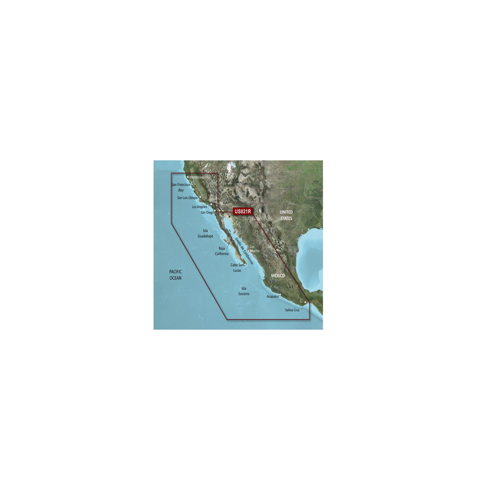 GARMIN 10C072200 Mapa VUS021R US Mendocino Salina Cruz y cos