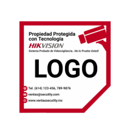 HIKVISION CALCCTV15 Calcomanias Propiedad Protegida Videovig