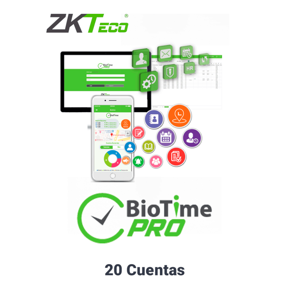 ZKT0820015 BioTimePro App Basic ZKTECO BIOTIMEPROAPPBASIC -