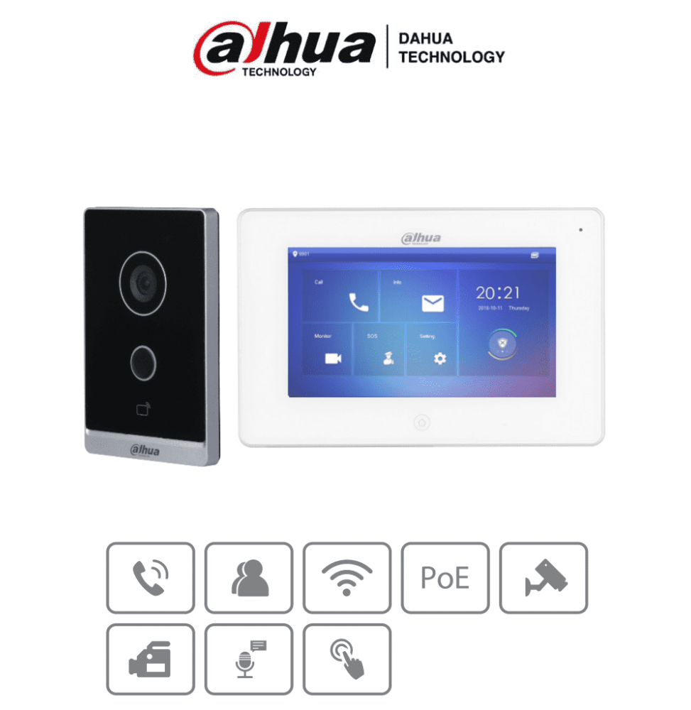 DHT2220024 DHI-KTW01 DAHUA KITW01 - Kit de Videoportero WiFi