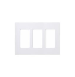 LUTRON ELECTRONICS CW3WH Placa de pared 3 espacios color bla