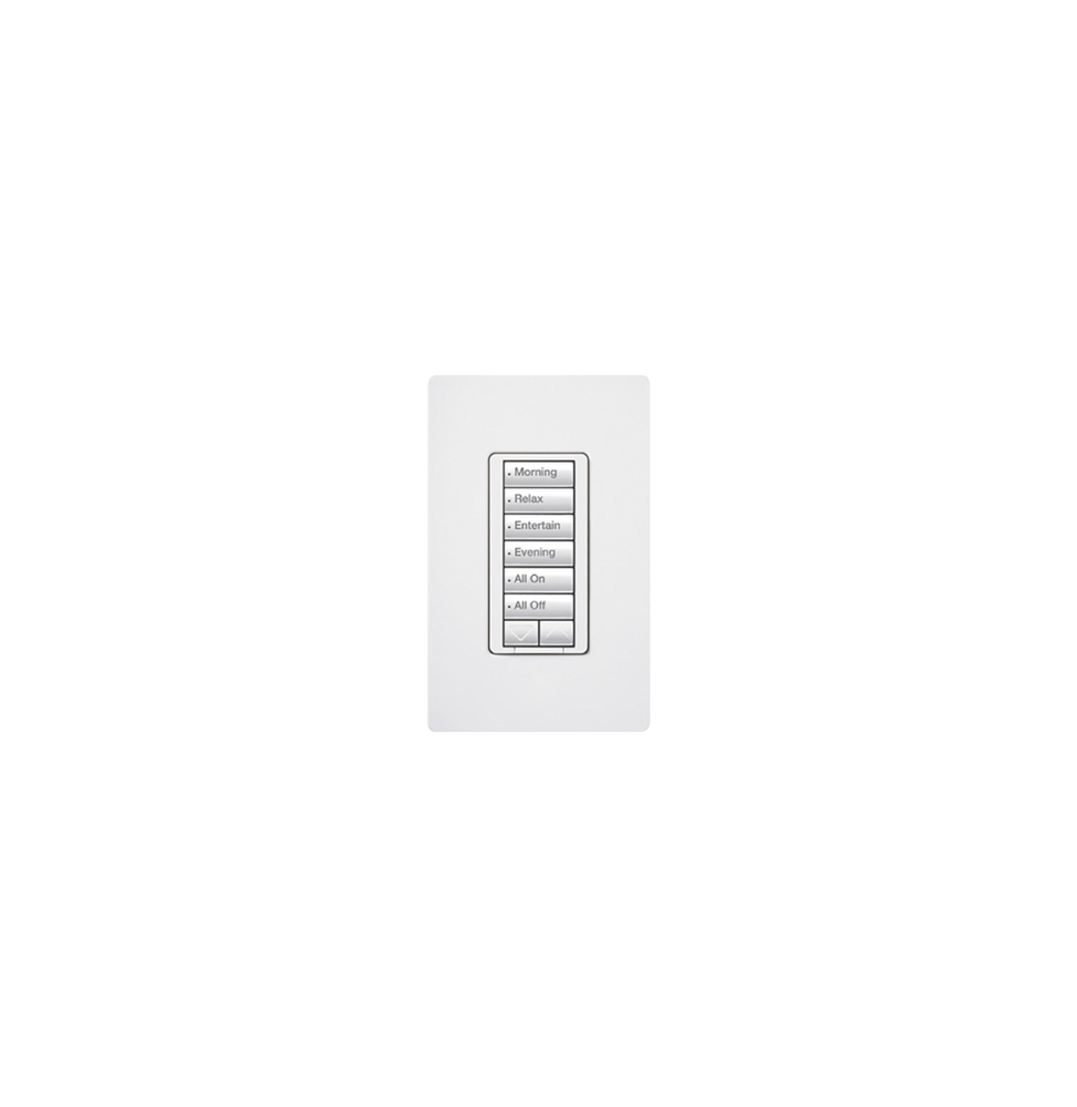 LUTRON ELECTRONICS RRDH6BRLWH Teclado hibrido seetouch 6 bot