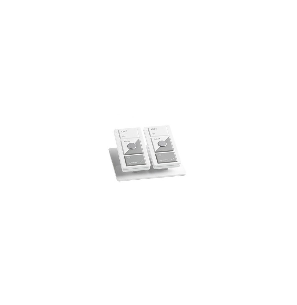 LUTRON ELECTRONICS LPED2WH Base de mesa para dos controles r