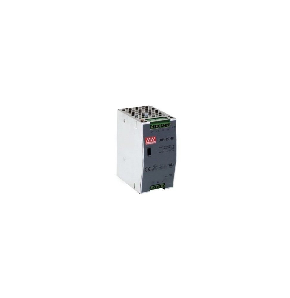 MEANWELL DR12048 Fuente de poder 48Vcc 120W 2.5A industrial