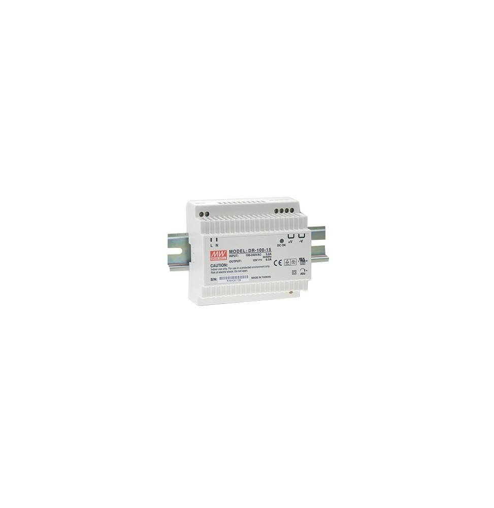 MEANWELL DR10024 Fuente de Poder Meanwell Din Rail 24 Vcc 4.