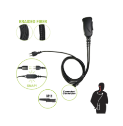 PRYME SNP1WM11BF Microfono con cable de fibra trenzada serie