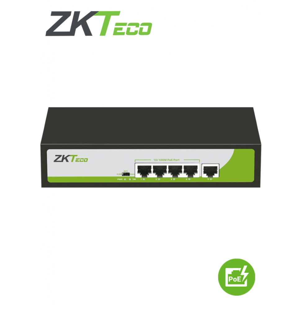 ZKT1850001 PE041-55-C ZKTECO PE04155C - Switch de 4 Puertos