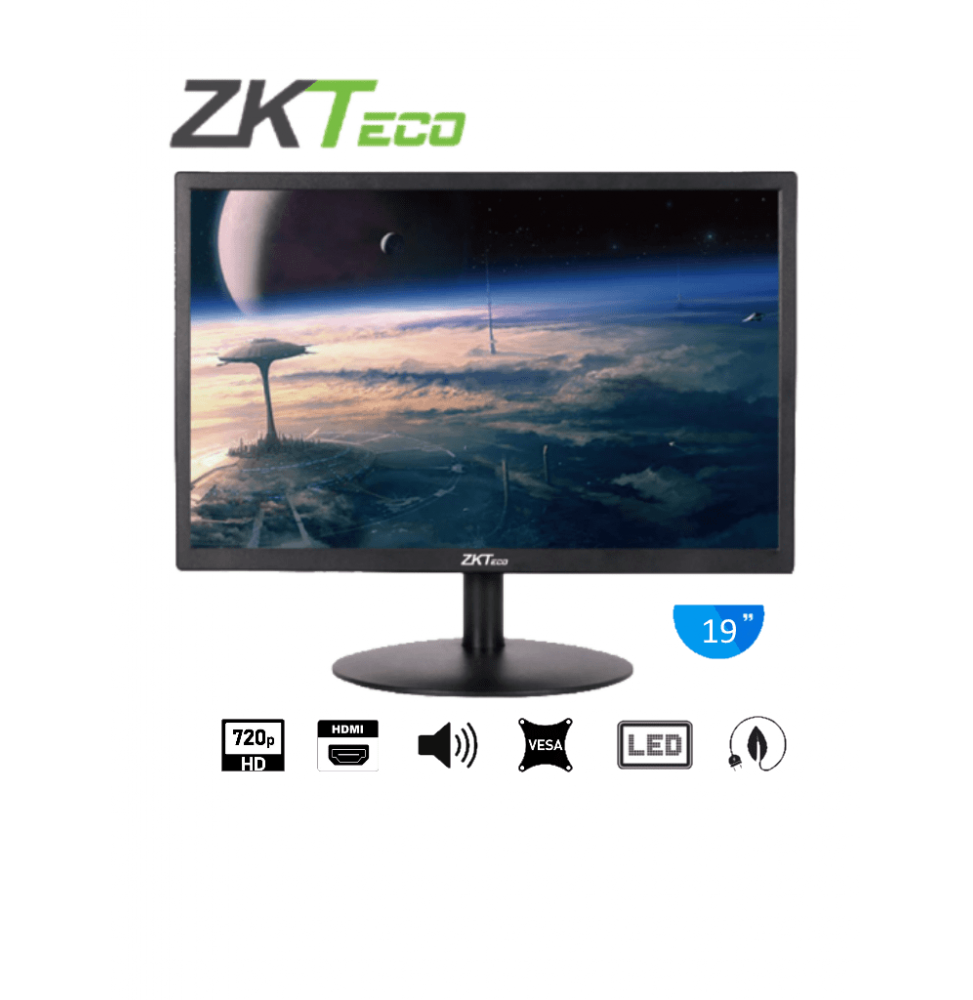 ZKT0520001 ZD19-2K ZKTECO ZD192K - Monitor LED HD de 19 pulg