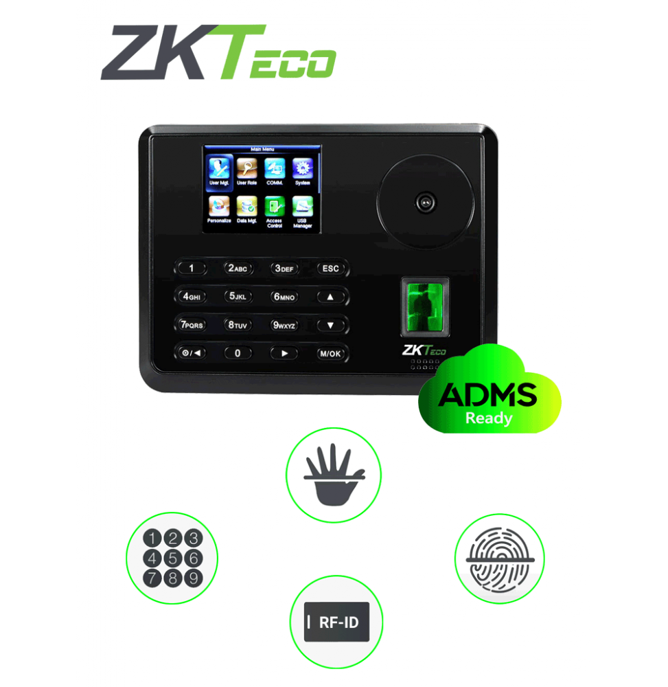 ZAS153004 P160-ID ZKTECO P160ID - Control de Acceso y Asiste