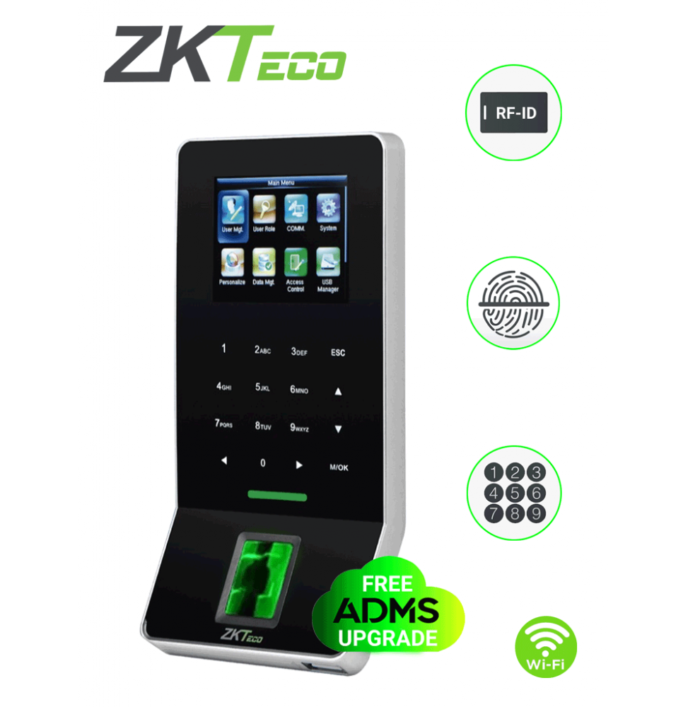 ZKTECO F22ID Lector Biometrico de Huella / PROXIMIDAD / SILK