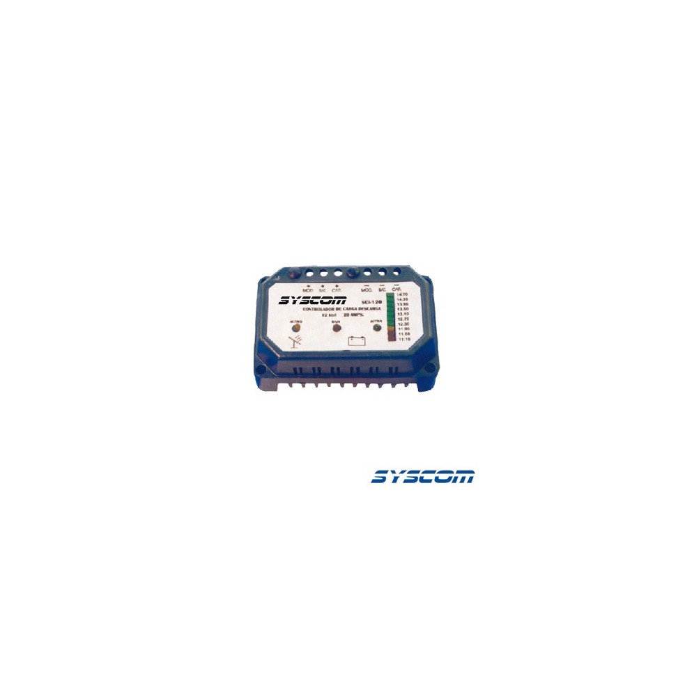 Syscom SCI120 Controlador de Carga y Descarga para Sistemas