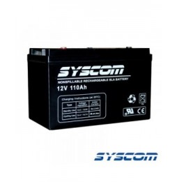 Syscom ASBP110A Acumulador 12 Vcc 110 Ah. Tecnologia AGM.