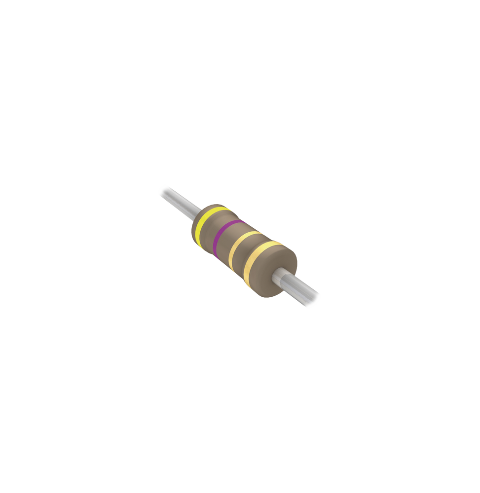 Syscom 47QBKND Resistencia Axial de Pelicula de Carbon de 4.