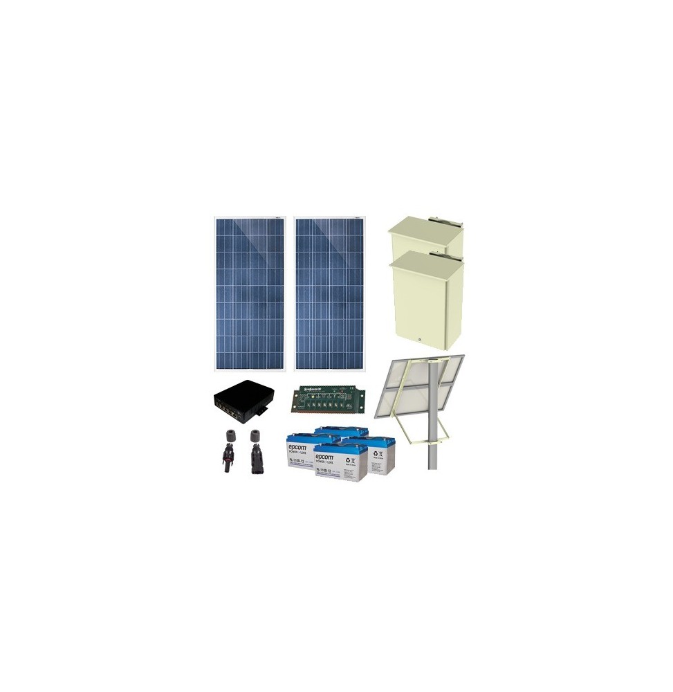 EPCOM POWERLINE PL4POE25 Kit Solar de 25 W con 4 Puertos PoE