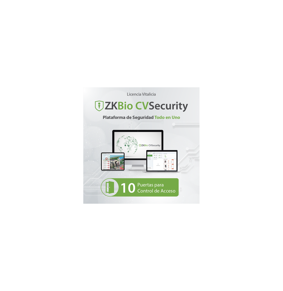 ZKTECO ZKCVACP10 Licencia para ZKBio CVsecurity permite gest