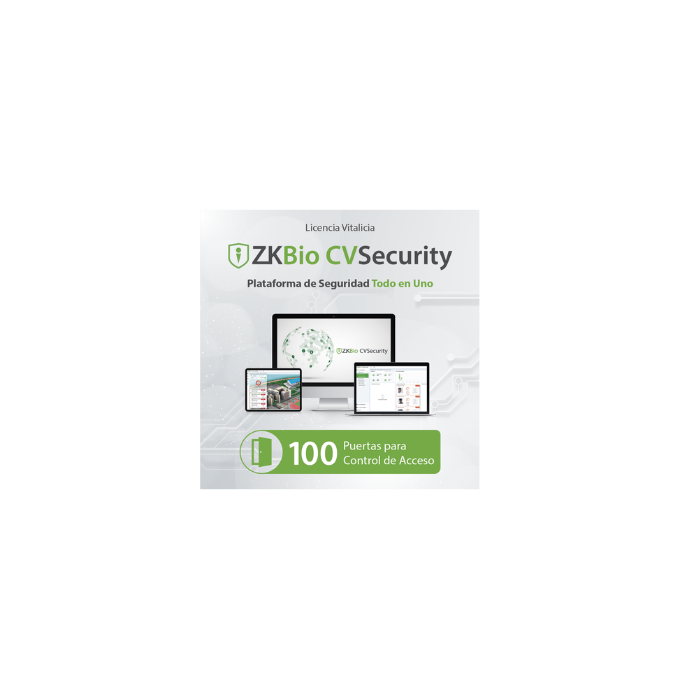 ZKTECO ZKCVACP100 Licencia para ZKBio CVsecurity permite ges