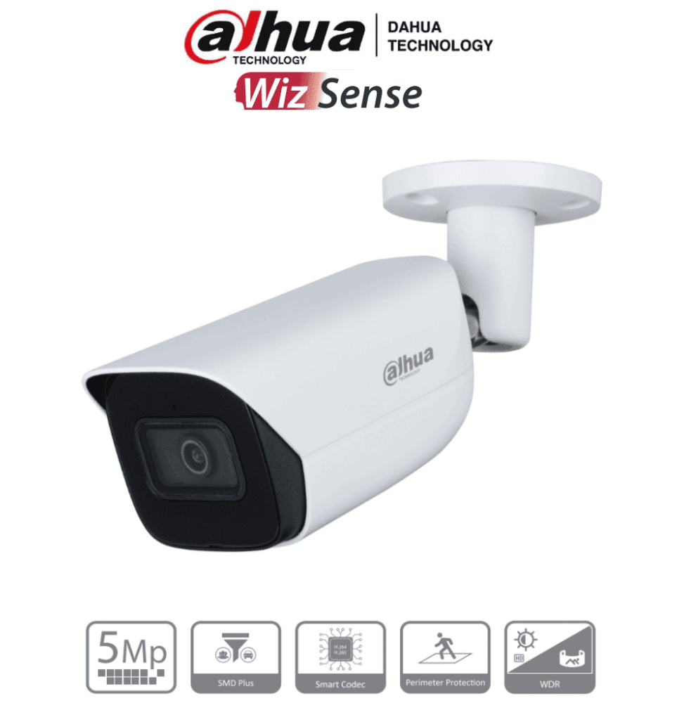 DAHUA DHIPCHFW2541ES DAHUA IPC-HFW2541E-S S2- Camara IP Bullet de 5 Megapixeles/