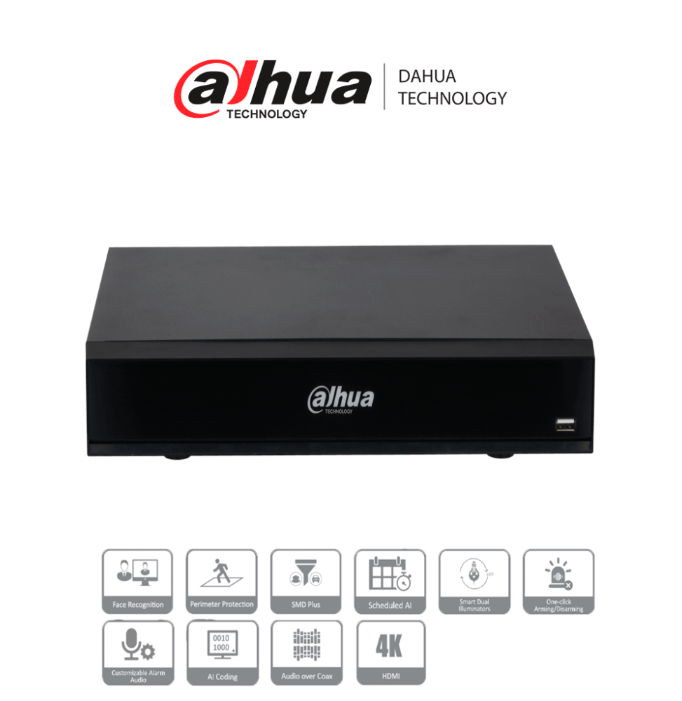 DHT0350016 DH-XVR7104HE-4K-I3 DAHUA DH-XVR7104HE-4K-I3 - DVR