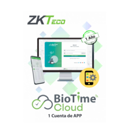 ZKT0820129 BTC 1 APP  ZKTECO BIOTIMECLOUDAPP - Licencia de a