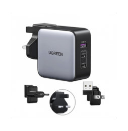 UGREEN 90409 Cargador Universal de Viaje 65W / Contiene 3 En