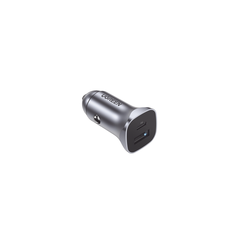 30780 Cargador de Auto 24W  Puerto USB-A y USB-C  Carga Rpida  Compatible con Vehculos de 12 y 24 VCD  PD3.0  QC3.0  Indicad