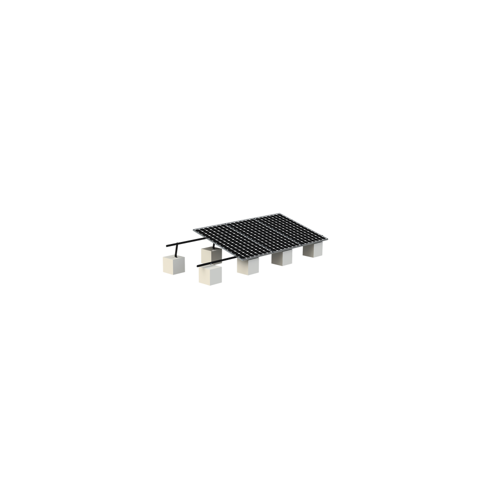 VEKTOR8BLK Montaje para Panel Solar Riel "8" de 5400mm para Mdulos con Espesor de 30-35mm Velocidad de Viento Mx. 136km/h (2