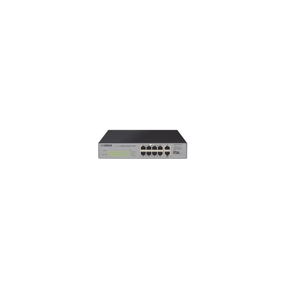 SWR2100P10G SWITCH DE RED POE 10 PUERTOS OPTIMIZADO P/ REDES DANTE