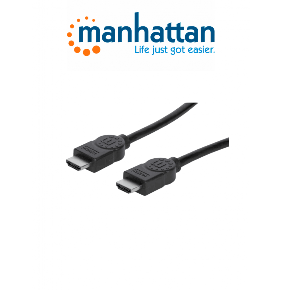 MANHATTAN MAN1760043 MANHATTAN 306133 Cable HDMI de alta velocidad de 5m / Macho a macho / Blindado / Color negro / Reso