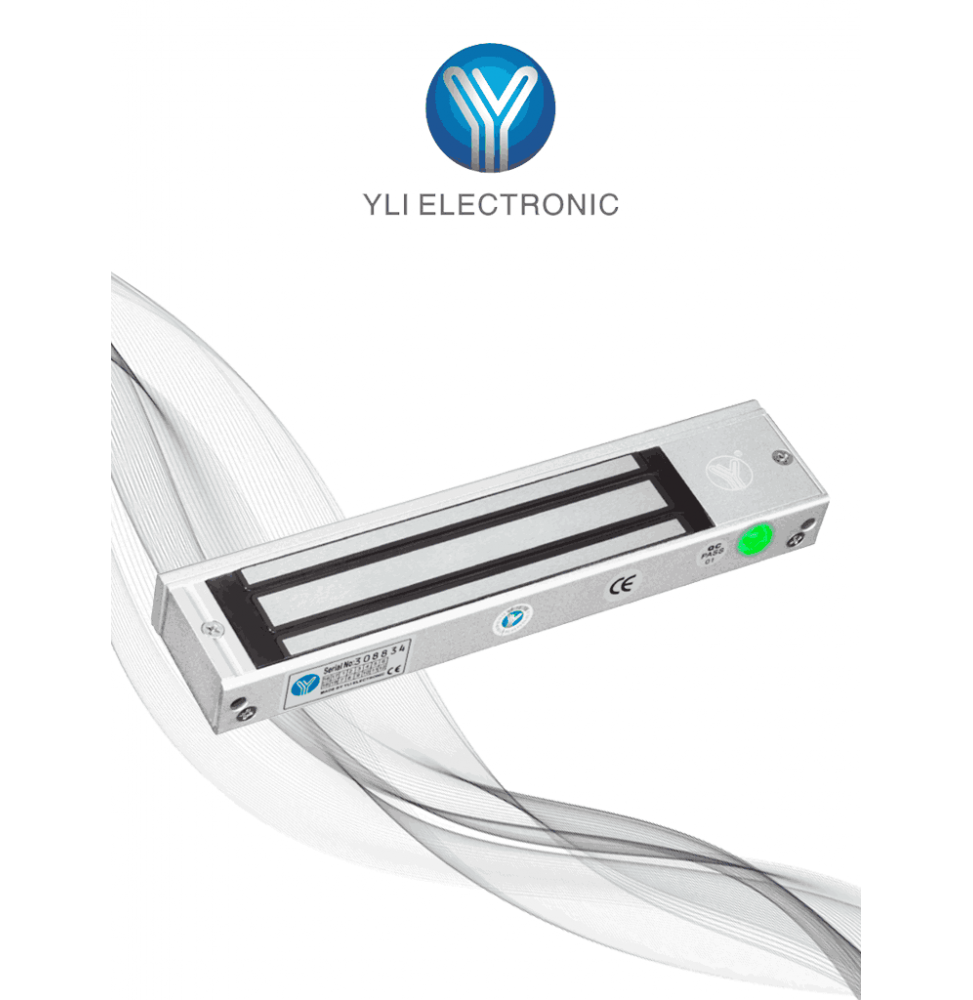 YLI YLE0850018 YLI YM500NLED - Cerradura Magntica con Indicador Led para Control de Acceso / Uso rudo / Interior / Fuerz