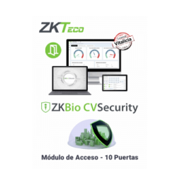 ZKTECO ZKT0740043 ZKTECO ZKBIOCVACP10 - Licencia Vitalicia para 10 Puertas en Control de Acceso  BioCVSecurity / Hasta 3