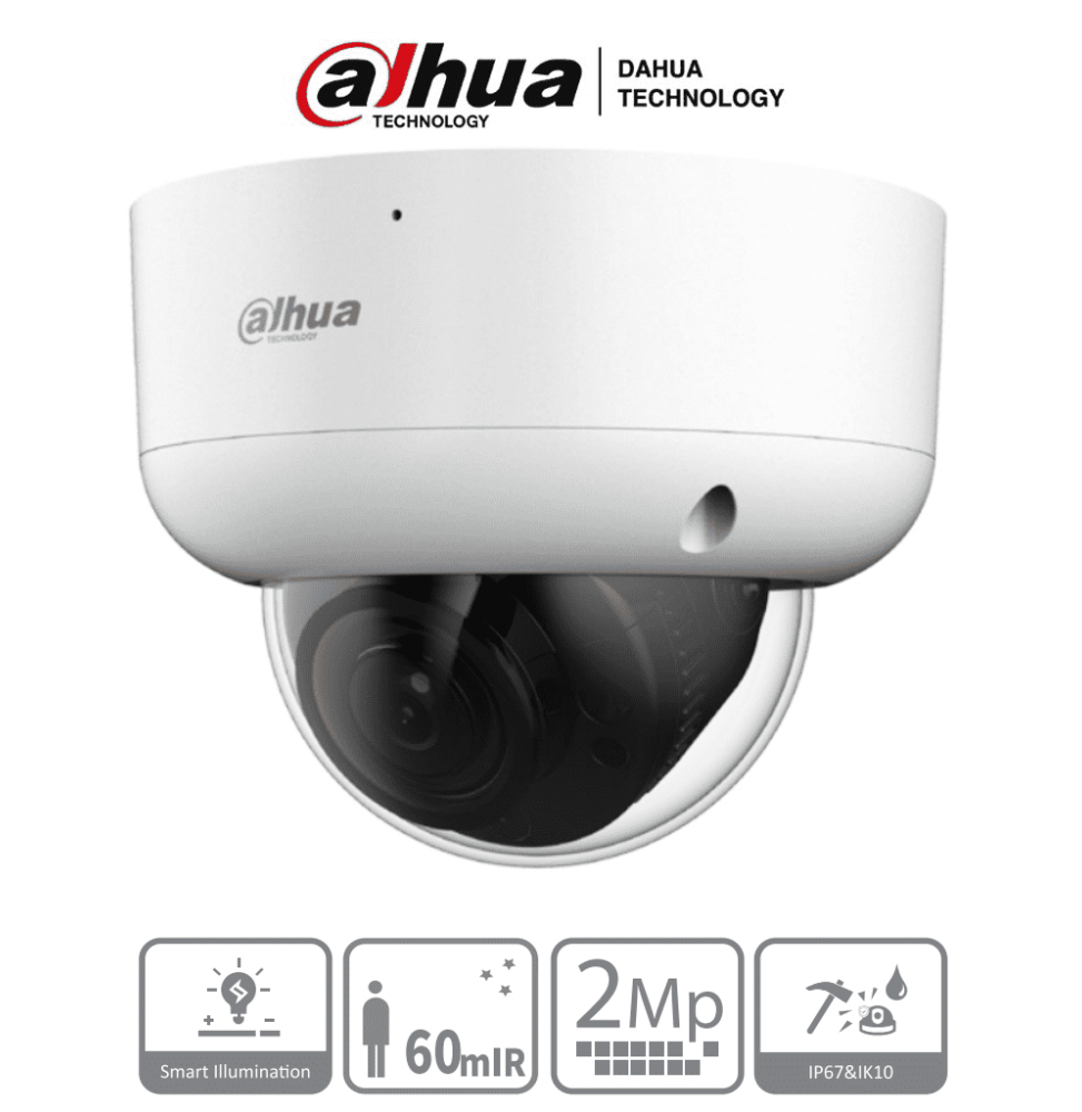 DAHUA DHT0300066 DAHUA DH-HAC-HDBW1200RAN-Z - Camara Domo Antivandalica de 2 Megapixeles/ Lente Motorizado de 2.7mm a 12