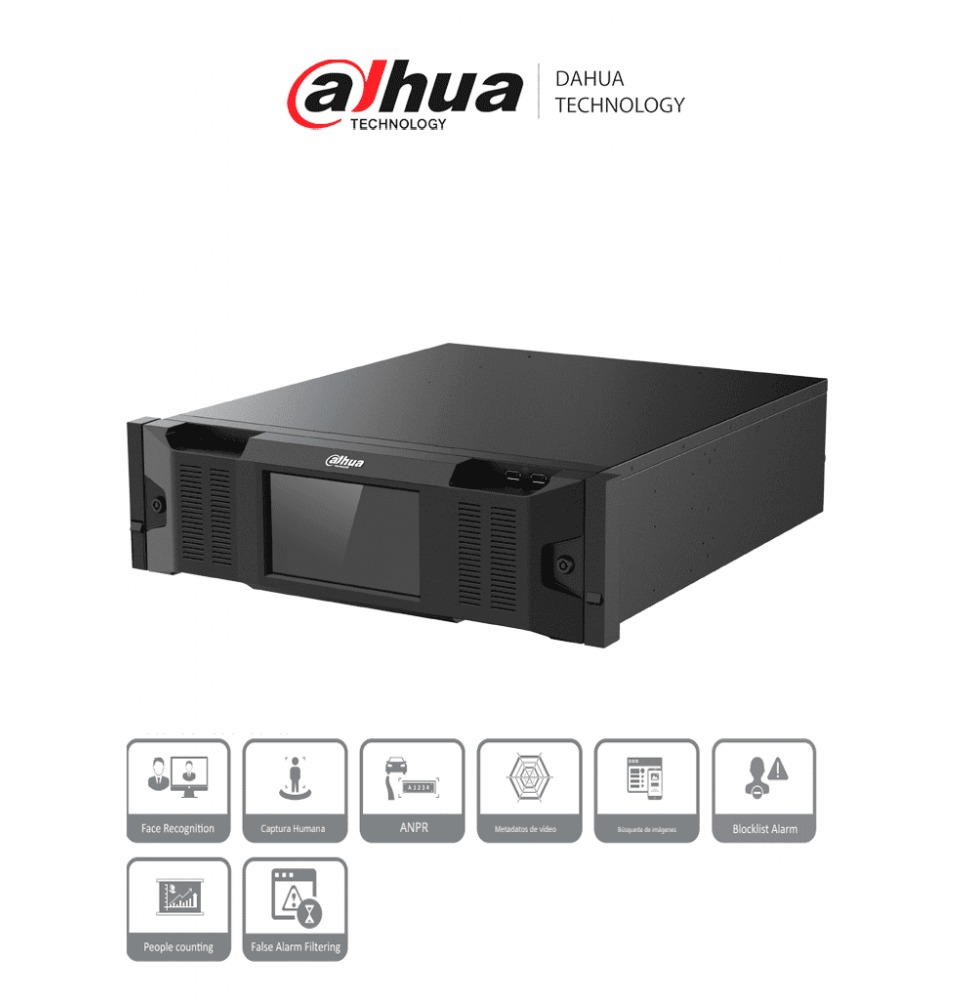 DAHUA DHT0650065 DAHUA DHI-IVSS7016DR-8M Servidor de videovigilancia inteligente WizMind 3U 16HDDs/ video IP de 256 cana