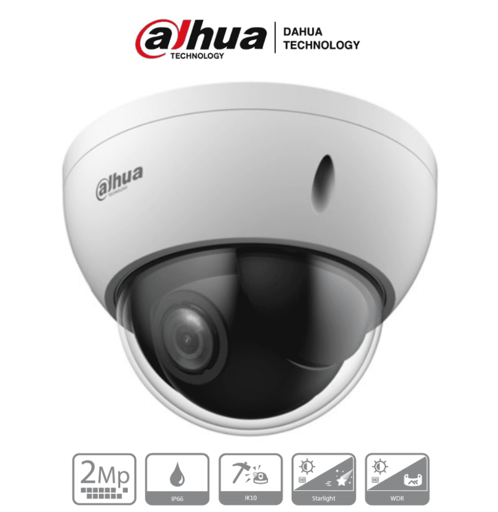 DAHUA DHT0330021 DAHUA SD22204DB-GC - Cmara PTZ Mini Domo Antivandlica de 2 Megapxeles/ analgica / 4X de Zoom ptico/ IP6