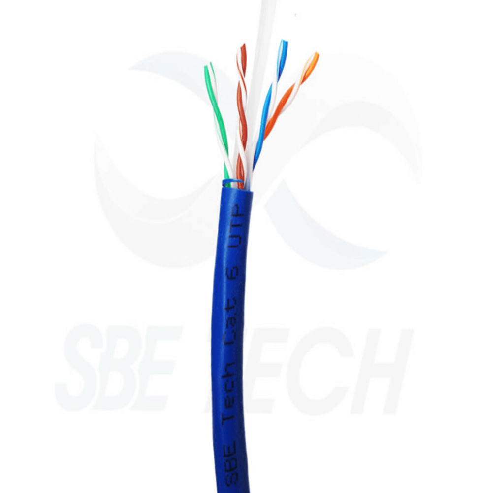 SBE TECH SBT2640008 SBE TECH SBE-UTPC6UCERT-BL-NP - CABLE UTP CAT6/ 100% COBRE/CAJA 305 METROS/ COLOR AZUL/ 23 AWG/ SEPA