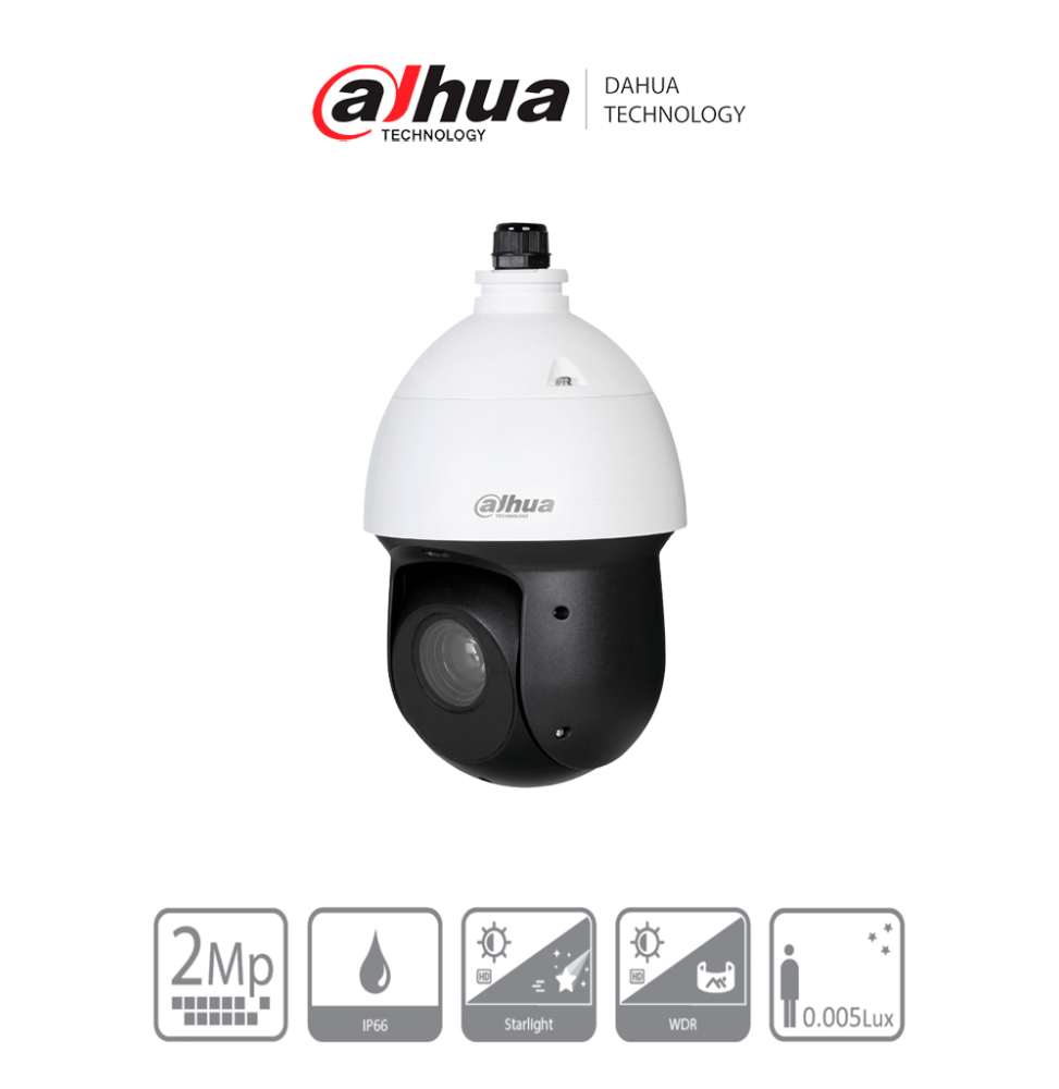 DAHUA DHT0330022 DAHUA SD49218DB-HC - Camara PTZ Domo de 2 Megapixeles/ 18X de Zoom Optico/ IP66/ Starlight/ WDR Real 12