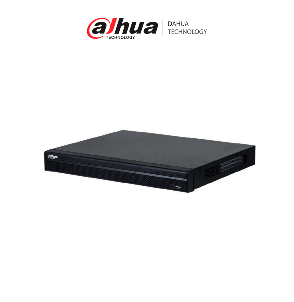 DAHUA DHT0200020 DAHUA DHI-NVR4216-16P-4KS3 NVR de 8 Megapixeles/ 4k/ 16 Canales IP/ 16 Puertos PoE/ Rendimiento de 160