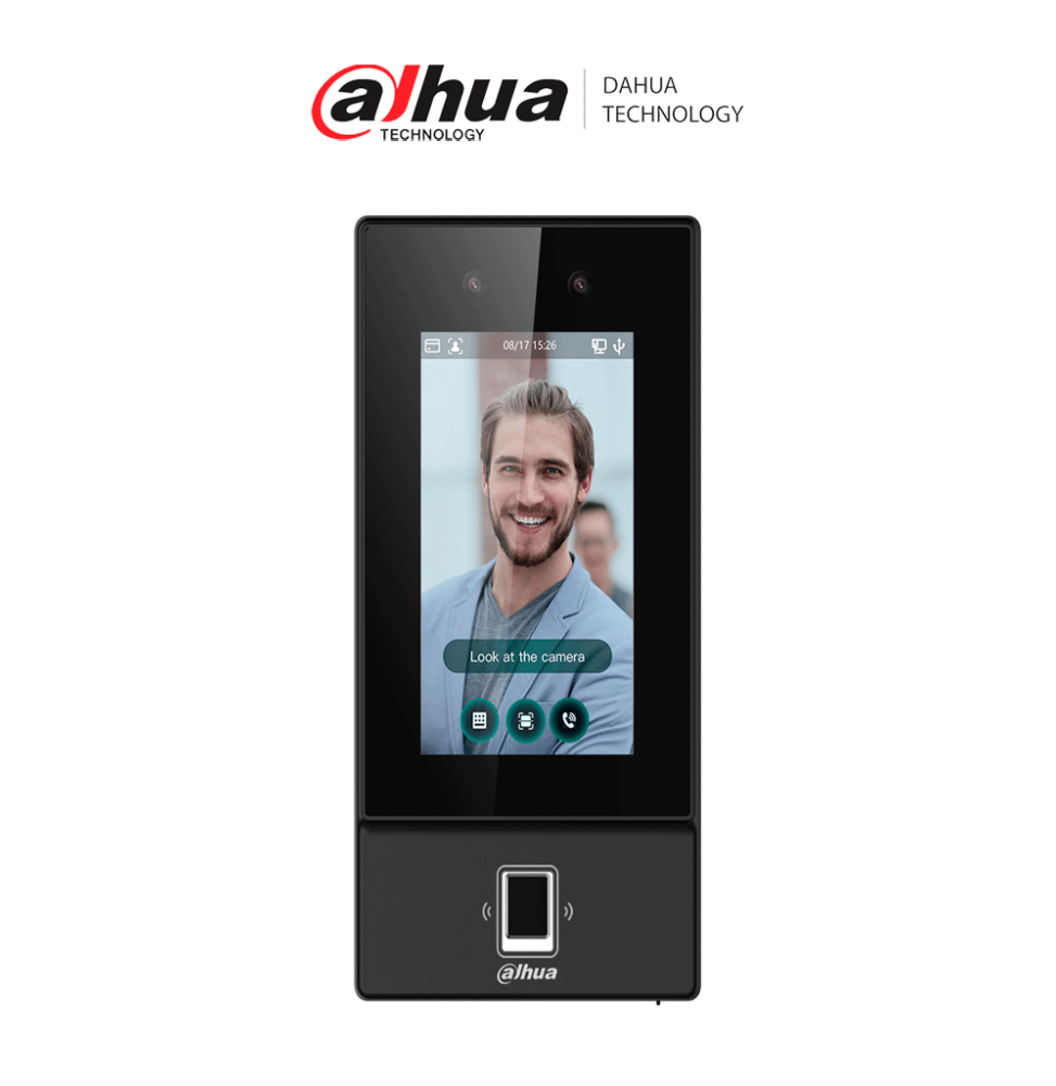 DAHUA DHT6670004 DHI-ASI6214S-D Control de acceso con reconocimiento facial/ Pantalla de 4.3 Pulgadas/ Cmara 2 MP/ 6.000