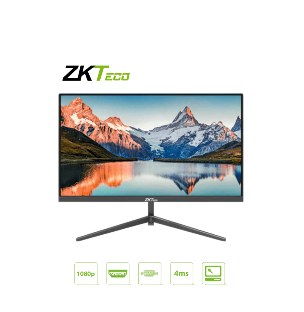 ZKTECO ZKT0520005 ZKTECO ZD222KA - Monitor LED Full HD de 22 pulgadas / Resolucin 1920 x 1080 / Retroiluminacin DLED / 1