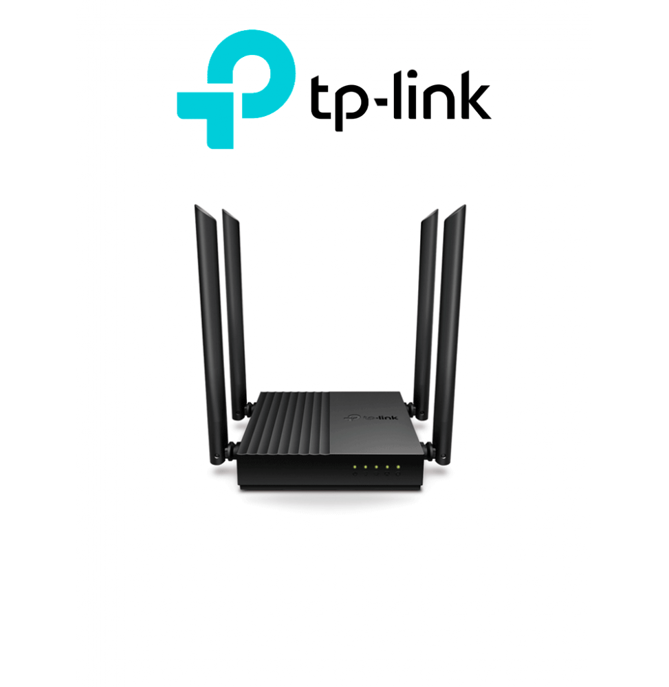 TP-LINK TPL3660014 TP-LINK Archer C64 - Ruteador WiFi AC 1267Mbps  1 Puerto WAN RJ45 Gigabit Ethernet  4 Puertos LAN RJ4