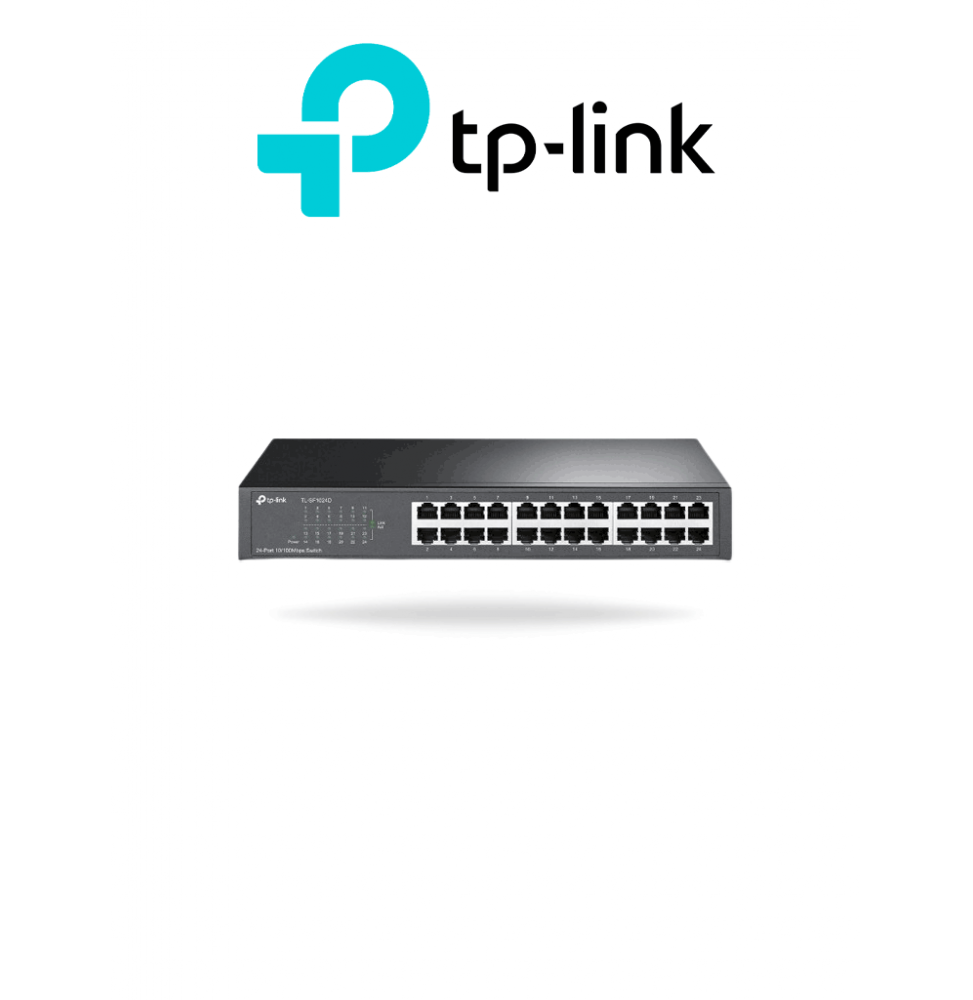 TP-LINK TPL3700008 TP-LINK TL-SF1024D - Switch no administrable de 24 puertos 10/100 Mbps para escritorio/rack