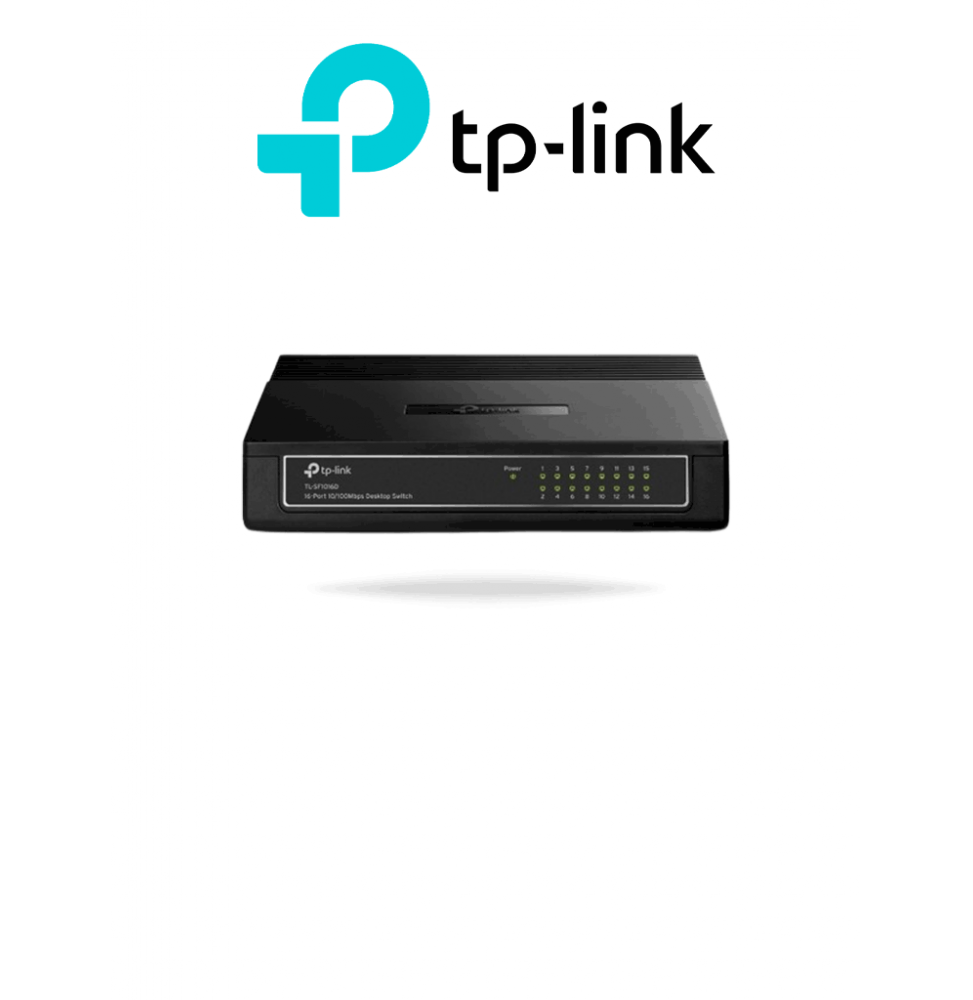 TP-LINK TPL3700020 TP-LINK TL-SF1016D - Switch de Escritorio 16 puertos/ Puertos RJ45 Fast Ethernet/ Diseado en Plastico