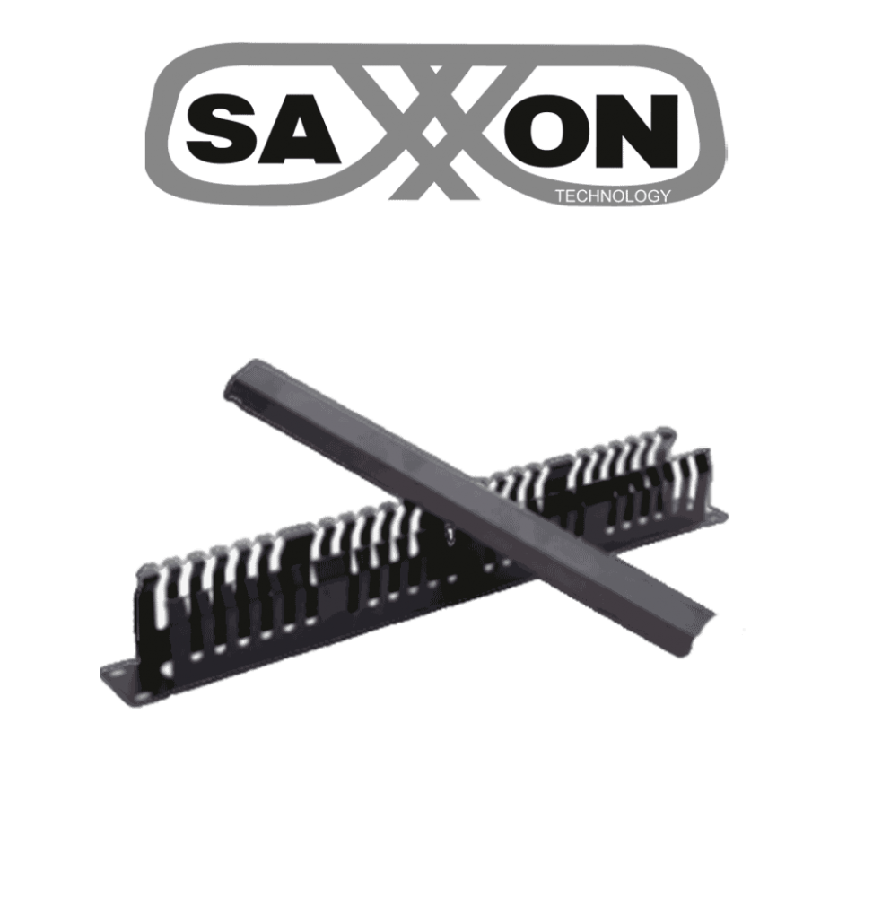 SAXXON SXN0420018 SAXXON SXORGNET48P- Organizador de cables horizontal con tapa para rack de19" / 1U / 48 posiciones / C