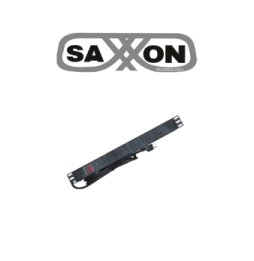 SAXXON SXN0420019 SAXXON SXPDU6U- Barra PDU con 6 Contactos Individuales / Montaje Horizontal / 1UR / Proteccin contra r