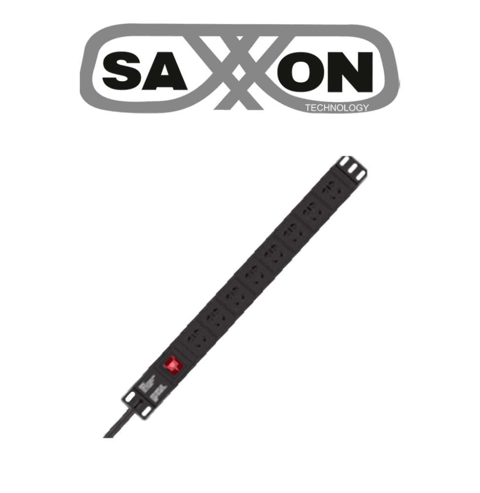 SAXXON SXN0420020 SAXXON SXPDU8P10A - Barra de 8 contactos individuales / 10A / Proteccin contra rayos / Aleacin de alum