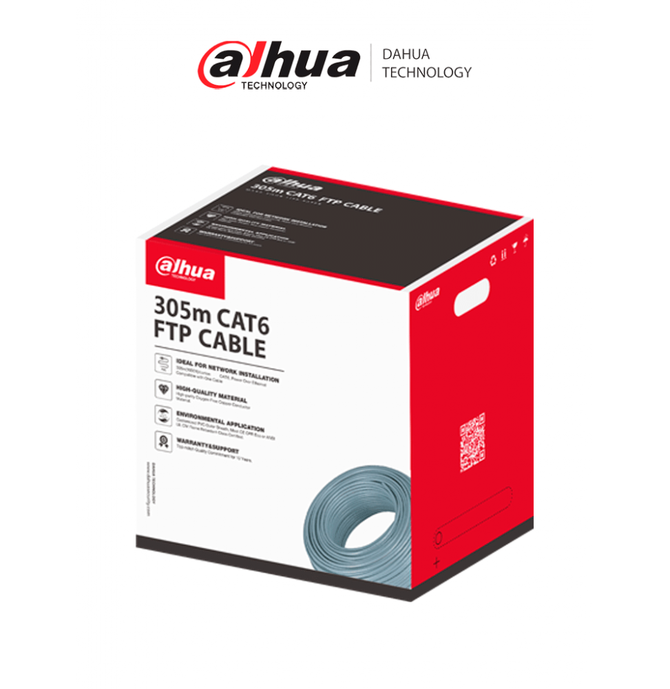 DAHUA DHPFM920I6FC DAHUA DH-PFM920I-6F-C  Bobina de cable UTP/ 305m FTP CAT6 / c