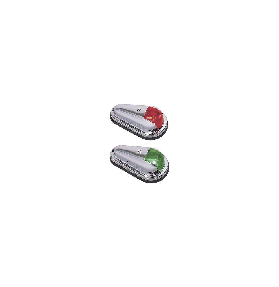 0955DP0STS Set de Luces de Navegacin Verticales con Carcasa de Acero Inoxidable Puli